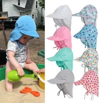 Детска Солнцезащитная Шапка, Регулируем Лятна детска шапка, Шапки за деца, Пътна плажна шапка за момчета и момичета, детски солнцезащитная шапка, улични шапки за деца