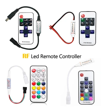 Мини-11Key RF Безжична Led дистанционно Управление Led Dimmer Controller За обикновен цвят светлинна Лента DC5-24V SMD5050/3528/5730/3014