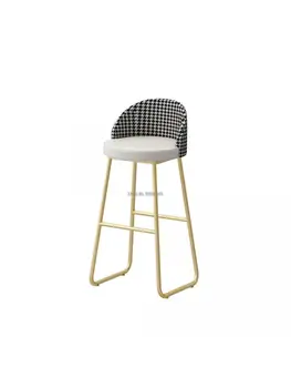 Скандинавски прост бар стол, висока табуретка, бар стол, бар стол, стол за рецепцията, домакински бар стол, висока табуретка