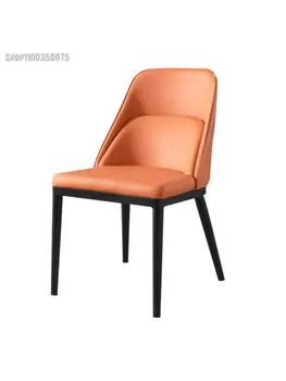 Трапезария стол Nordic Light е От Луксозна кожа В италианския минималистичен дизайн Със стол в ресторанта на Хотела Модерен минималистичен Къща в малък апартамент