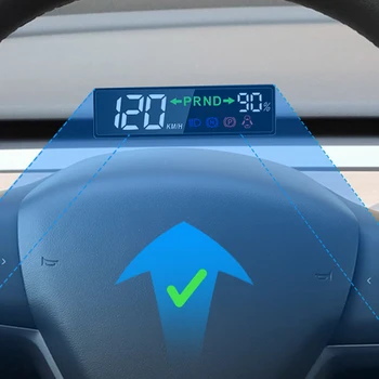 За Tesla, Модел Y/3 HUD Централен дисплей Скоростомер табло Инструмент се Захранва от батерии/Паркинг/Врата/Прехвърляне/Дисплей светлини