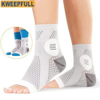 1 Чифт Чорапи за невропатия - Компресия Диабет Ръкави, с отворени пръсти, за лечение на периферна неврита при Подагра Глезена, Болка при увреждане на нервите