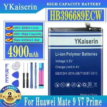 YKaiserin 4900 mah HB396689ECW Батерия за Huawei Капитан 9 Mate9 У 7 Prime У 7 2017 Enjoy 7 Plus Mate9 Pro Honor 8C Y9 Версия 2018