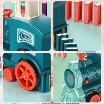 Автоматична Полагане на Влаковете на Доминото, Электромобиля, Комплекти тухлени блокове, творчески игри, интелигентни образователни играчки 