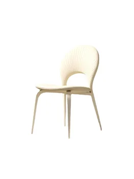 Лесен луксозен стол за хранене в стил френски крем G-20 G-24, модерен просто домашен стол с облегалка, бяла хотелска верига, червени дизайнерски стол