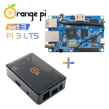Оранжев Pi 3 LTS + ABS Черен корпус, HDMI + WIFI + BT5.0, Бордови компютър с отворен код, работи под управление на Android OS 9.0 / Ubuntu / Debian