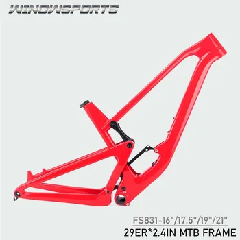 Нов Планински велосипед AM Cross с мека опашка, напълно подвесная велосипедна рамка от въглеродни влакна през оста на МТБ 29er 148x12 мм