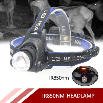IR налобный фенер 850 нм, 3 режима, Scalable ловно фаровете за нощно виждане, инфрачервени камери, самоделно оборудване за нощно виждане, фенерче 18650