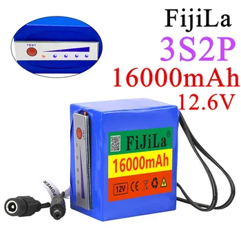 11,1 v/12,6 v lithium-batterie 12v 18650 3s2p batterie 16000mah anzeige licht für fisch detektor unterwasser angeln kamera