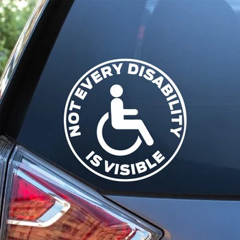 Не всяка хората с увреждания се вижда, стикер на кола с надпис disabled Frase, стикер на прозореца на колата с надпис disabled Auto.