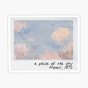 Monet A Piece Of The Sky, 5 бр., етикети за бутилки с вода, художествени етикети за деца, стенни декорации, Cartoony лаптоп, хол, стая