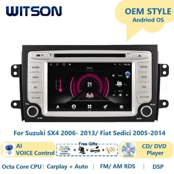 WITSON Android 13 АВТО РАДИО DVD плейър за Suzuki SX4 2006-2013 Fiat Sedici 2005-2014 GPS Carplay Navi Auto Стерео Мултимедия