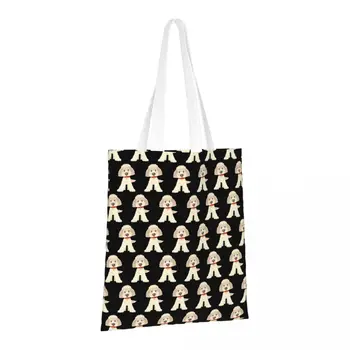 Многократна употреба за хранителни стоки чанти за кучета Goldendoodle, сгъваеми чанти за пазаруване, Миещи леки трайни подарък пакети от полиестер