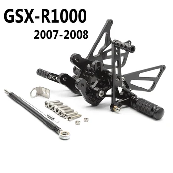 За Suzuki GSXR1000 K7 K8 GSXR GSX-R 1000 GSX-R1000 Мотоциклет с CNC Алуминиев Заден Комплект Поставка За Краката Заден Комплект Подножек Педал за крака