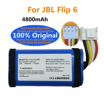 100% Висококачествен Оригинална батерия За JBL Flip 6 Flip6 4800 mah Bluetooth Високоговорител Батерия Bateria 