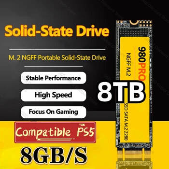 8 TB Нов M. 2 2280 SSD диск 1 TB И 2 TB Външен твърд диск 4tb 990PRO NGFF 980EVO 7450 MB/s. PCIe Gen 4.0X4 За преносими КОМПЮТРИ Известната марка PS5