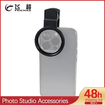 скоба за обектива на камерата на мобилен телефон 52 мм с универсална резба от алуминиева сплав за смартфони, адаптер за поставяне на пръстен за филтър на обектива UV CPL ND