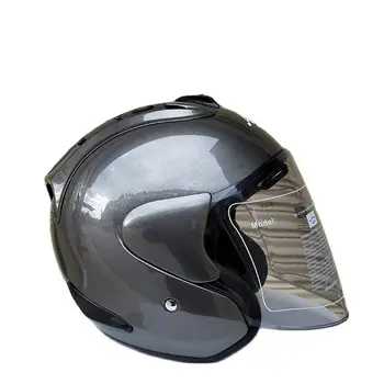 Женски и мъжки каска от ABS-пластмаса, летен предпазна каска с една леща, Casco Casque SZ-Ram4, сив мотоциклет шлем половина на лицето