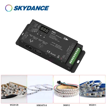 DMX512-SPI DMX декодер преобразувател на сигнала WS2812 WS2815 Контролер led лента работи с 45 видове led лента RGB IC или RGBW