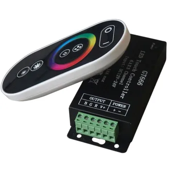 GT666 Сензорен пулт за дистанционно Управление на RGB LED Контролер led Лента безжичен RF DC 12V 24V 18A канал 3 Подсветка Лента Димер