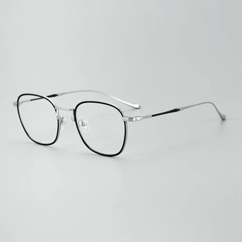 Сверхлегкая титановая квадратни рамки за очила, мъжки висококачествени прости елегантни очила, Дамски слънчеви очила по рецепта с рамки