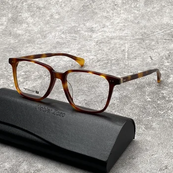 Висококачествена квадратни рамки за очила, мъжки ретро очила за късогледство, предписани очила, ацетатная оптични рамки за очила, лещи, които променят цвета на