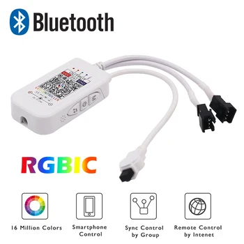 Контролер led лента Bluetooth RGBIC Слаби led лента Dreamcolor с 24-клавишным IR дистанционно управление 3pin Smart Pixel Controller