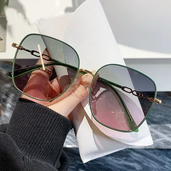Нова Голяма Квадратна дограма, дамски слънчеви очила с защита от uv, Модни слънчеви очила за пътуване на открито, Луксозни Маркови дизайнерски слънчеви очила