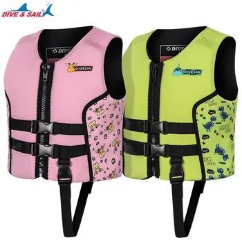 Детска жилетка за плуване, Спасителна жилетка за деца, Плаващ бански, плавателност, Бански костюми, розово/зелено За момчета и момичета 13-35 кг