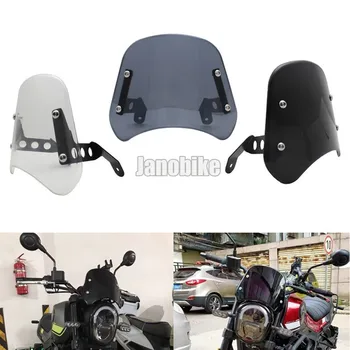 защитно покритие фарове за мотоциклети в 3 цвята, ABS-обтекател на предното стъкло, Предното стъкло за Benelli Leoncino 250, аксесоари за мотоциклети