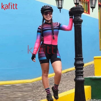 Лято 2023, Нова дамски Велосипедна дрехи, Дамско боди Kafit, Градинска спортни дрехи, Ежедневни костюм Road Team