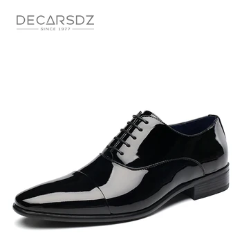DECARSDZ/ Мъжки Официалната Обувки 2023 г., Летни Обувки За смокинг, Мъжки Модни Кожени Бизнес Оригинални Офис на Модела Сватбени Обувки с Високо Качество