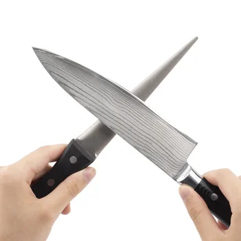 1 бр. пръчка за заточване на ножове, Diamond sharpener за ножове с ABS-дръжка, Острилка за подостряне стомана, удобни и бързи кухненски инструменти