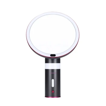 Led огледало за грим YONGNUO M8 с led лампа Десктоп Въртящо се огледало с Регулируем затъмняване на светлината с адаптер на захранване